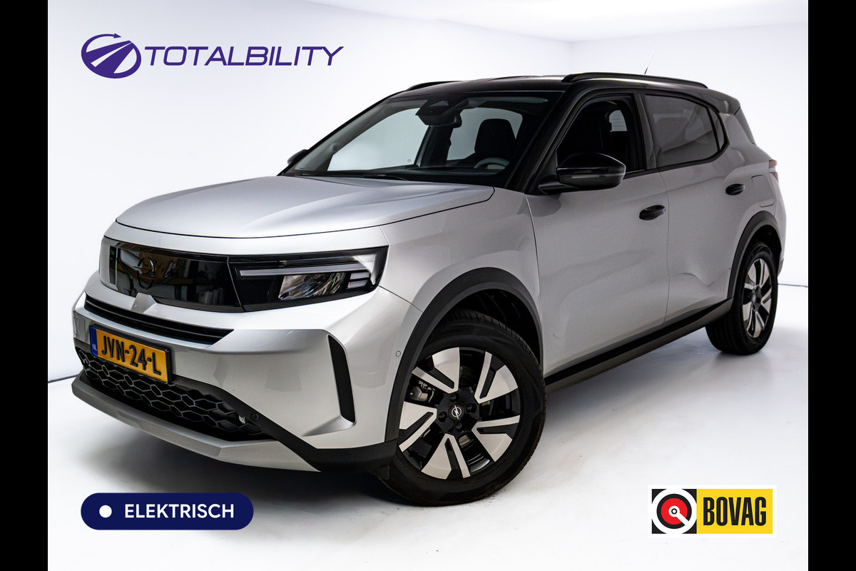 Opel Frontera Electric GS 44 kWh | Stoel- Stuur- & voorruitverw. | Camera | PDC V+A | Cruise | Rijklaarprijs, tot 8 jaar garantie! | Two Tone, 17" LMV, Navigatie, Dode hoek detectie, Carplay, Technologie GS pakket, NL auto