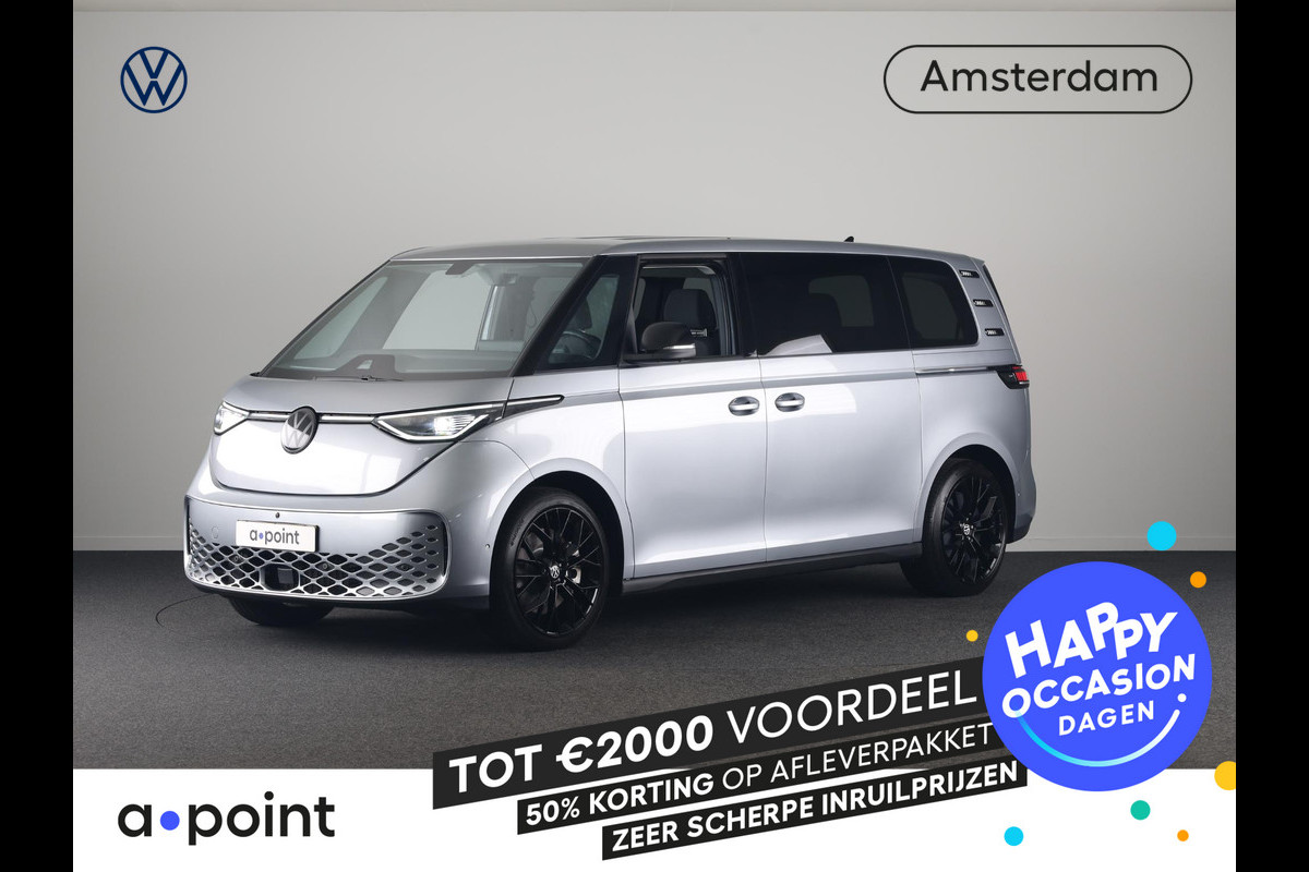 Volkswagen ID. Buzz Pro Bulli Limited Edition 86 kWh LWB 286 pk | 7-persoons | Rondomzicht camera | 21 Inch | Elektr. achterklep | Matrix LED koplampen | Parkeersensoren (Park assist)