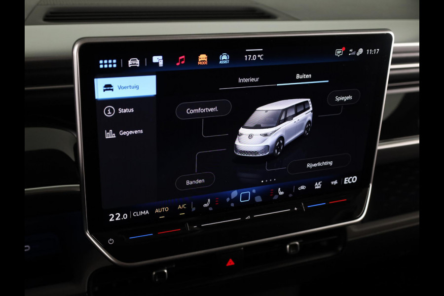 Volkswagen ID. Buzz Pro Bulli Limited Edition 86 kWh LWB 286 pk | 7-persoons | Rondomzicht camera | 21 Inch | Elektr. achterklep | Matrix LED koplampen | Parkeersensoren (Park assist)