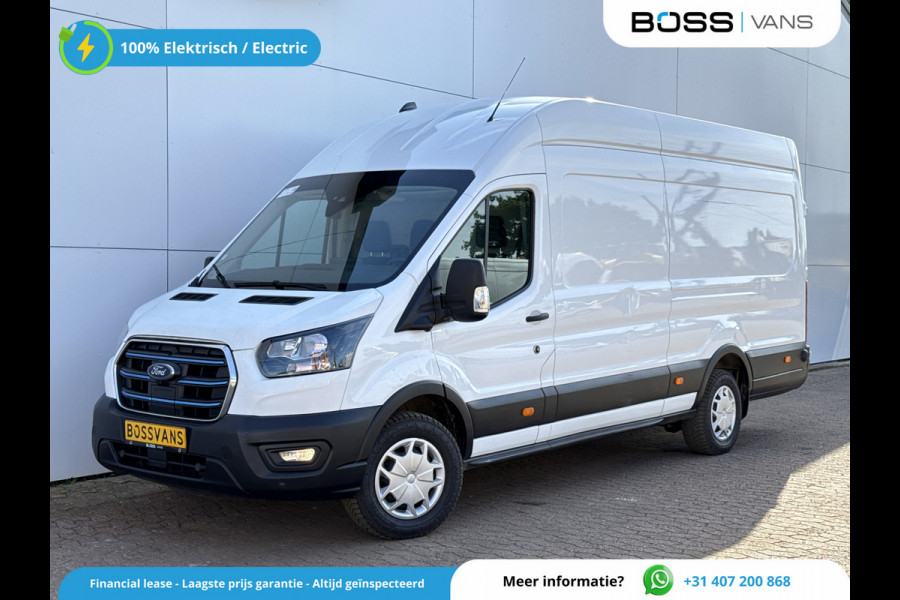 Ford E-Transit 68kWh 184PK L4H3 317km WLTP 95.1% (SOH) BEV Snelladen Carplay Climate control 360° Camera Parkeersensoren v+a Stoelverwarming