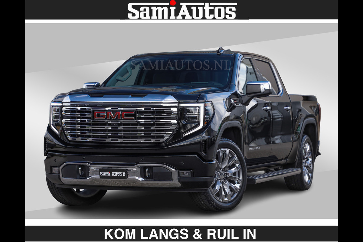 GMC Sierra DENALI | All-In Prijs €79950,- excl | 6,2 V8 Full Option | De Meest Luxe Pick-Up in zijn Klasse | Comfortabele Dubbele Cabine met Royale 5 Zitplaatsen | BPM vrij | Nu Leverbaar uit Voorraad | Voorraad Nr 1788 | De specialist in Amerikaanse pick‑ups in Nederland en Europa.