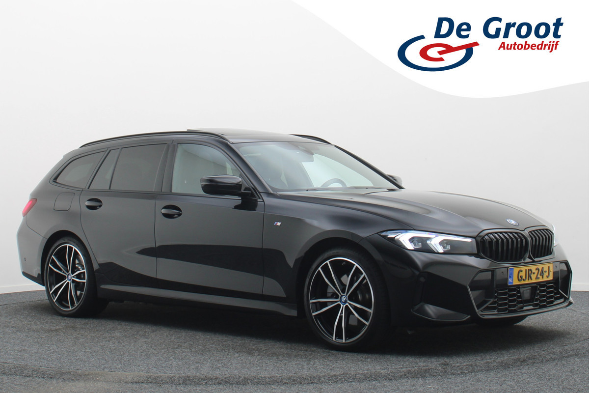 BMW 3 Serie Touring 320e Leer, Panoramadak, ACC, Camera, Verwarmd Stuurwiel, LED, Apple Carplay, 19''