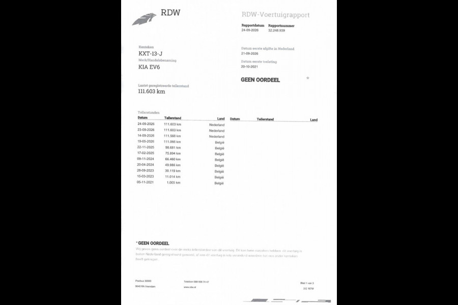 Kia Ev6 GT-Line 77.4 kWh SOh 95,4% PANO LED NAVI 111000KM!!!