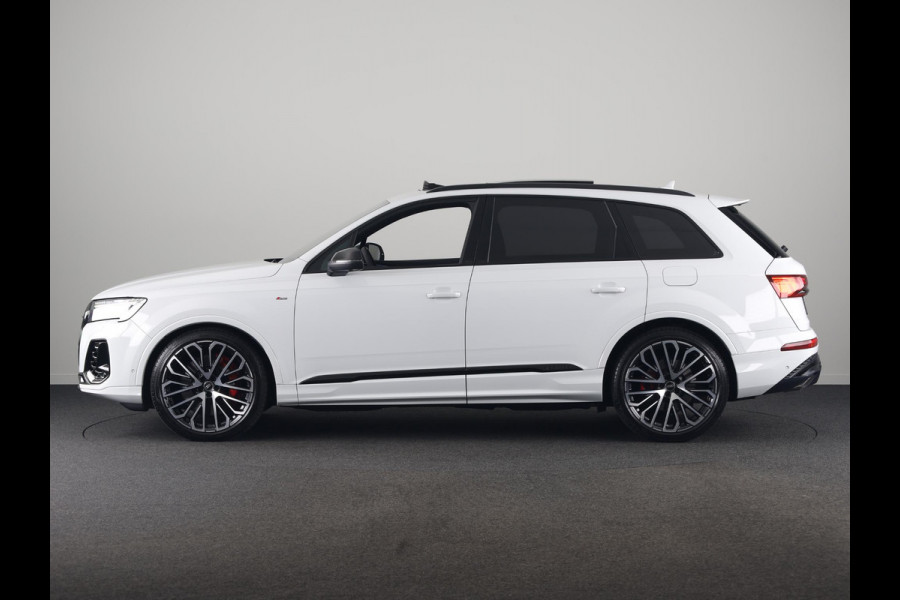 Audi Q7 60 TFSI e quattro Pro Line S Competition 490pk | Panoramadak | Wegklapbare trekhaak |  Stoelventilatie/massage voorin | HD-matrix-led, laserlicht | Digitale oled-achterlichten | Bang & Olufsen Premium 3D | Leder Valcona S-logo ruitpatroon