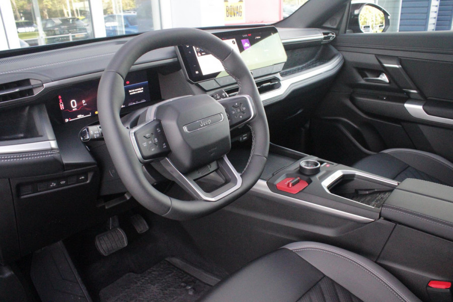 Jeep Compass 1.2 145PK e-Hybrid FIRST EDITION | PANORAMADAK: TWEEDELIG PANORAMISCH SCHUIF-/KANTELDAK | PREMIUM PACK: FOCAL PREMIUM AUDIO/STOELMASSAGE VÓÓR/STOELVENTILATIE VÓÓR/ELEKTRISCH VERSTELBARE VOORSTOELEN MET GEHEUGENFUNCTIE/GLANZEND ZWART GESPOTEN BUMPERS | CONVENIENCE PACK: 360° CAMERA /PARKEERSENSOREN VÓÓR, ACHTER & ZIJDELINGS/BLIND SPOT MONITORING/PEDAALVERWARMINGSPREVENTIE | PACIFIC BLUE | LED MATRIX KOPLAMPEN | 18" LICHTMETALEN VELGEN | VERLICHTE 7-SLEUFS GRILL | PRIVACY GLASS | STOEL/STUUR VERWARMING | VERWARMBARE VOORRUITRAND |SFEERVERLICHTING | ELEKTRISCH BEDIENBARE