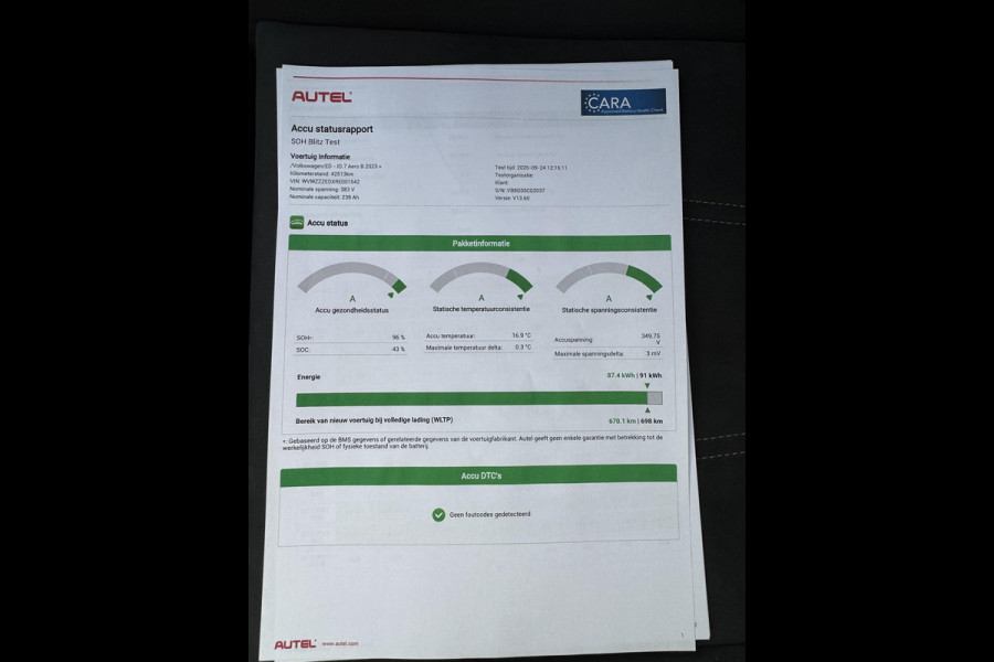 Volkswagen ID7 77 kWh Pro Business VAN:47.900,- VOOR: 44.440,- UW HERFSTVOORDEEL:3.460,- SOH 96%| 360 CAMERA | ELEKTRISCHE ACHTERKLEP| DODE HOEK SENSOR | ELEKTRISCHE TREKHAAK | STOEL + STUURVERWARMING + MASSAGE | KEY LESS | RIJKLAAPRIJS INCL. 12 MND BOVAG GARANTIE|
