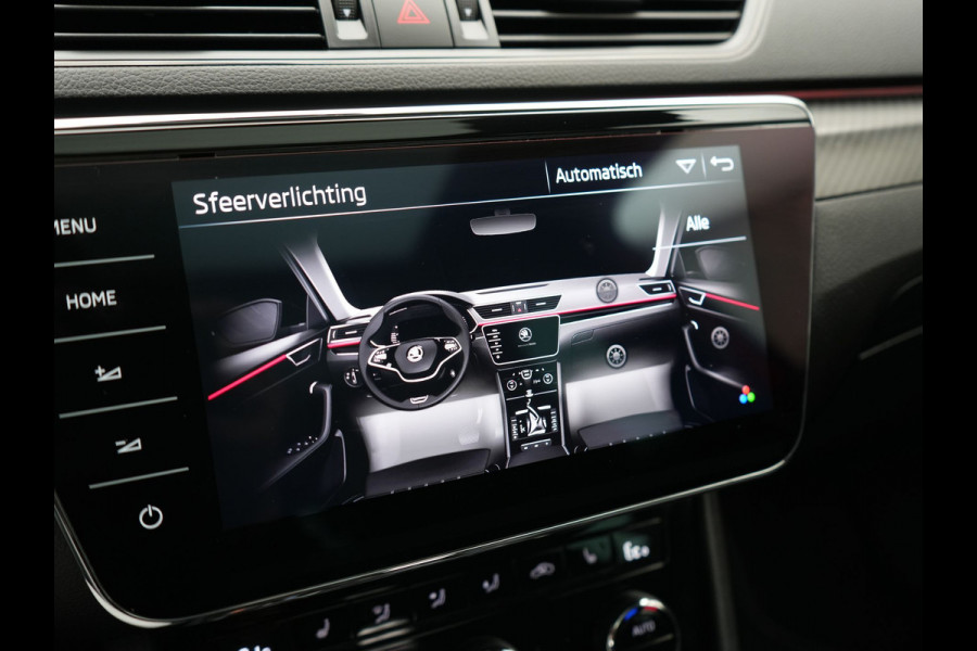 Škoda Superb Combi 1.4 TSI iV Sportline Business PHEV 218pk Dealer O.H. | Trekhaak Af Fabriek | Panodak | Adaptive Cruise | SOH 89,8% | Camera | Canton Audio | Alcantara Sportstoelen Memory & Verwarmd | Stuur Verwarmd | Sfeerverlichting | Keyless | BLIS | Crystal Plug In Hybrid |