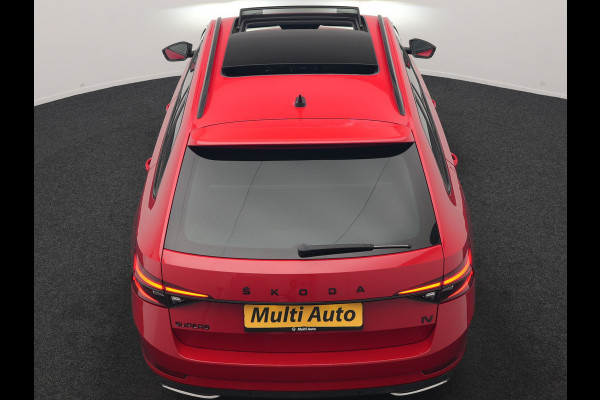 Škoda Superb Combi 1.4 TSI iV Sportline Business PHEV 218pk Dealer O.H. | Trekhaak Af Fabriek | Panodak | Adaptive Cruise | SOH 89,8% | Camera | Canton Audio | Alcantara Sportstoelen Memory & Verwarmd | Stuur Verwarmd | Sfeerverlichting | Keyless | BLIS | Crystal Plug In Hybrid |
