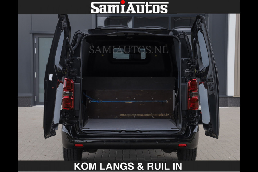 Opel Vivaro BLACK OPS | GEHEEL COMPLEET | €27950,- excl | HOUTEN VLOER EN WANDEN | 3 PERSOONS | 2 DELIG ACHTER DEUREN | LADE SCHUIF BAK | 2. FULL LED | SCHUIF DEUR | GEHEEL ZWART | MOOIE STOERE BUS |