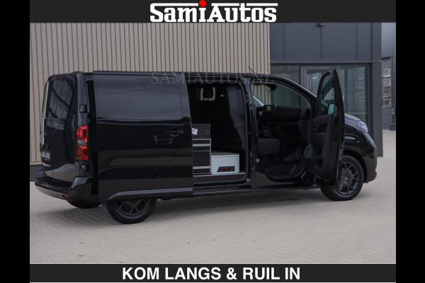 Opel Vivaro BLACK OPS | GEHEEL COMPLEET | €27950,- excl | HOUTEN VLOER EN WANDEN | 3 PERSOONS | 2 DELIG ACHTER DEUREN | LADE SCHUIF BAK | 2. FULL LED | SCHUIF DEUR | GEHEEL ZWART | MOOIE STOERE BUS |