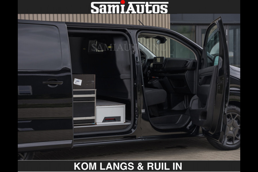 Opel Vivaro BLACK OPS | GEHEEL COMPLEET | €27950,- excl | HOUTEN VLOER EN WANDEN | 3 PERSOONS | 2 DELIG ACHTER DEUREN | LADE SCHUIF BAK | 2. FULL LED | SCHUIF DEUR | GEHEEL ZWART | MOOIE STOERE BUS |