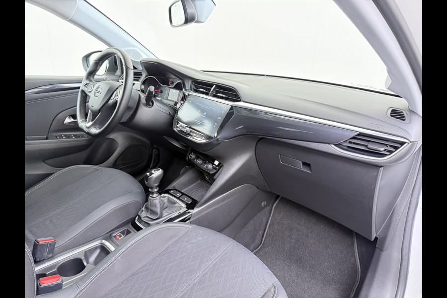 Opel Corsa 1.2T 101PK Camera PDC-a+v Navi Apple Carplay Android EleganceStoel+Stuurverwarming Regen-Lichtsensor Keyless entry/start Privacy Glas Lmv Led Bluetooth Lane Assist Isofix 1e Eigenaar Dealeronderhouden Origineel Nederlandse Auto