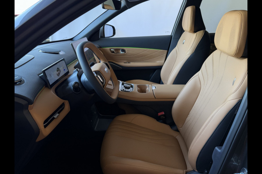 GEELY Starray EM-i MAX+ PHEV LONG RANGE 09/2026 BRUIN LEER | 29,8 kWh ACCU | 136 KM WLTP | PANORAMADAK | STOELVERWARMING/KOELING | LEER | MET MASSA Geely Wijchen