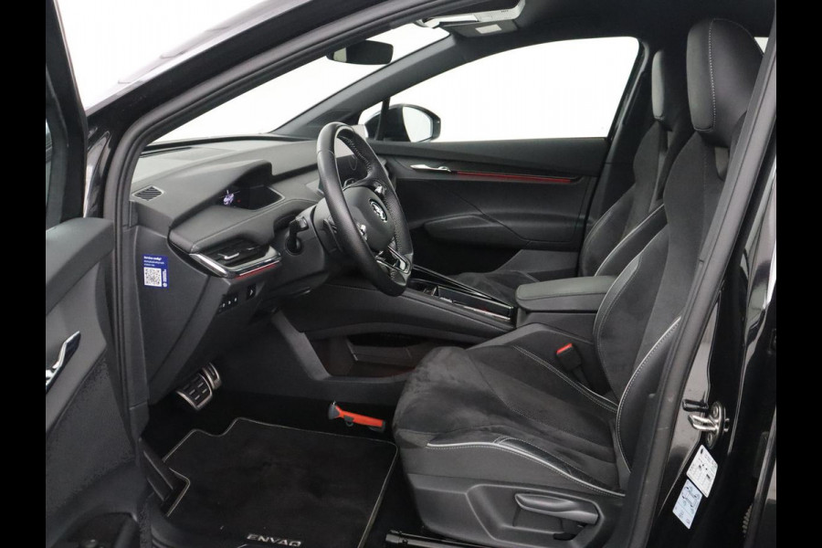 Škoda Enyaq iV 80 Sportline | SOH 93,3% | Leder/alcantara | Stuur/stoel verwarming | Cruise control | Carplay | Camera | Park assist | Sfeerverlichting | Full LED