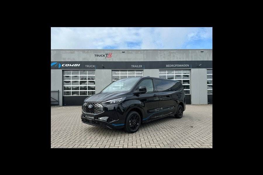Ford E-Transit Cust. 340 L2H1 Custom Sport 4WD 71 kWh > 285pk/Agate Black/17 inch velgen/Camera