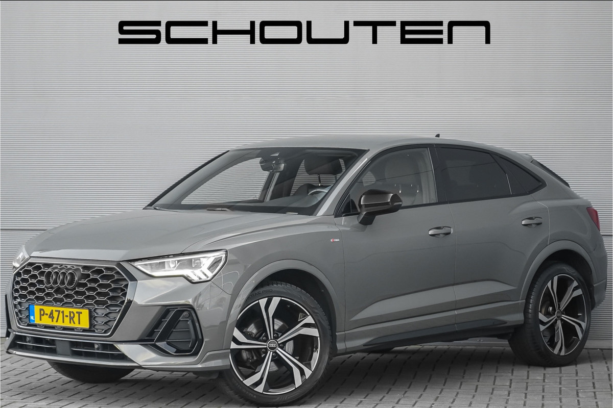 Audi Q3 Sportback 35 TFSI S Edition Zwart Optiek Chronosgrau Leder Camera 20"
