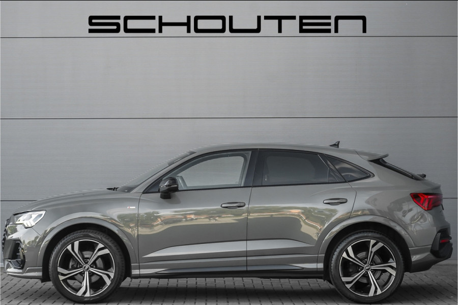 Audi Q3 Sportback 35 TFSI S Edition Zwart Optiek Chronosgrau Leder Camera 20"