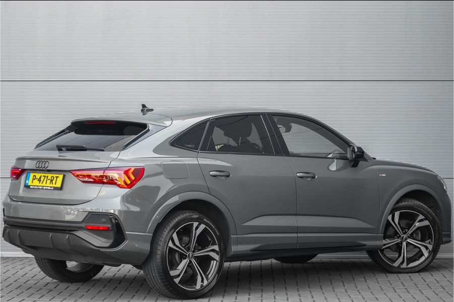 Audi Q3 Sportback 35 TFSI S Edition Zwart Optiek Chronosgrau Leder Camera 20"
