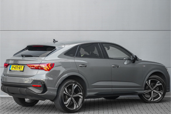 Audi Q3 Sportback 35 TFSI S Edition Zwart Optiek Chronosgrau Leder Camera 20"