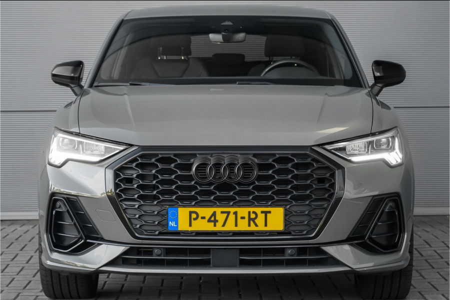 Audi Q3 Sportback 35 TFSI S Edition Zwart Optiek Chronosgrau Leder Camera 20"