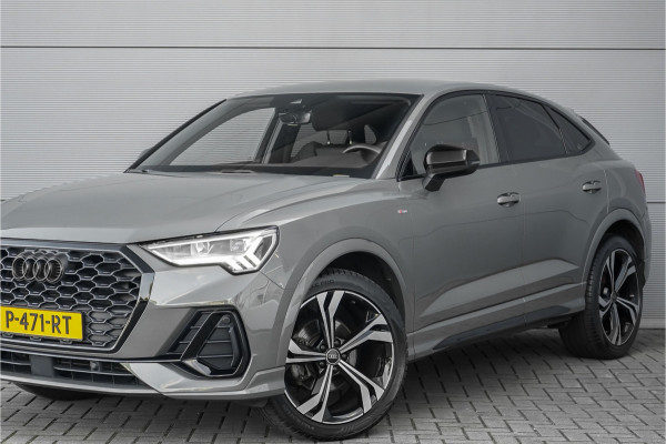 Audi Q3 Sportback 35 TFSI S Edition Zwart Optiek Chronosgrau Leder Camera 20"