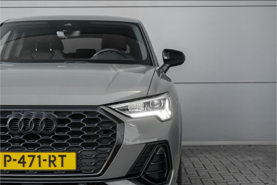 Audi Q3 Sportback 35 TFSI S Edition Zwart Optiek Chronosgrau Leder Camera 20"
