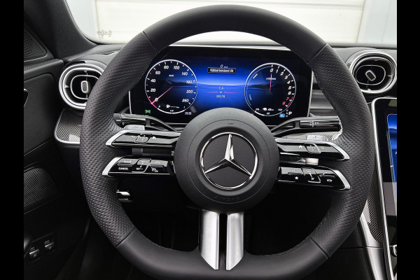 Mercedes-Benz C-Klasse 300 e Business Solution AMG AMG Line | Night Pakket | Panorama Schuif-Kanteldak | Parkeerpakket met 360°-camera | Alarm | Sfeerverlichting. Inclusief 24 maanden MB Certified garantie voor Europa.