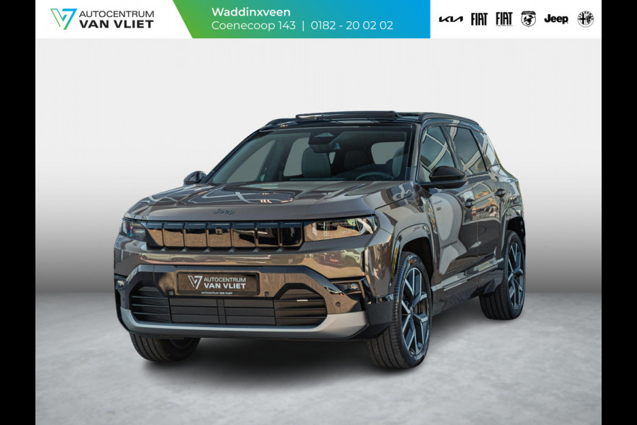 Jeep Compass First Edition 74 kWh | Adapt. Cruise | Camera | Carplay | 20" | Elektr. A-Klep | Navi | Winter Pack | Schuif/Kanteldak | Premium Pack | Conv. Pack | Warmtepomp