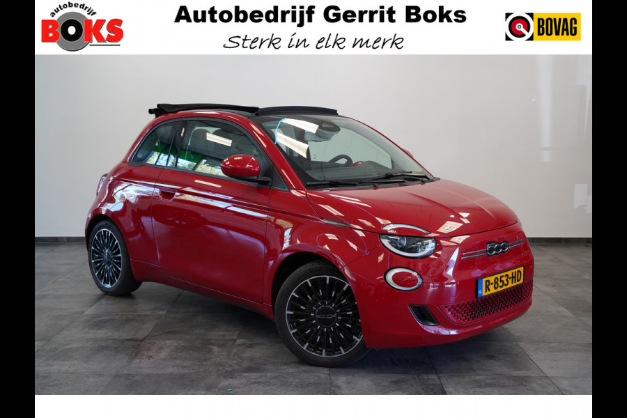 Fiat 500C Icon 42 kWh Cruise/Climate Cabrio ROSSO PASSIONE NAP!