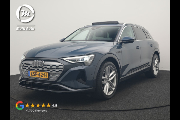 Audi Q8 e-tron 55 quattro Advanced Edition 115 kWh 408pk Dealer O.H | Panodak | Head Up | 360 Camera | Bang & Olufsen | Lederen Sportstoelen Massage & Memory | Stoelventilatie & Verwarming | Cruise Control | Keyless | Virtual | Navigatie | DAB | 21" L.M |