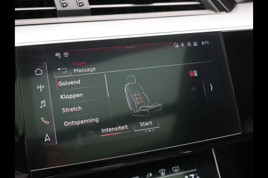 Audi Q8 e-tron 55 quattro Advanced Edition 115 kWh 408pk Dealer O.H | Panodak | Head Up | 360 Camera | Bang & Olufsen | Lederen Sportstoelen Massage & Memory | Stoelventilatie & Verwarming | Cruise Control | Keyless | Virtual | Navigatie | DAB | 21" L.M |