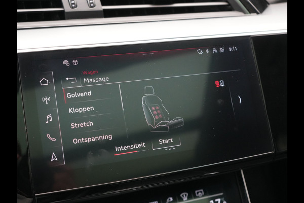 Audi Q8 e-tron 55 quattro Advanced Edition 115 kWh 408pk Dealer O.H | Panodak | Head Up | 360 Camera | Bang & Olufsen | Lederen Sportstoelen Massage & Memory | Stoelventilatie & Verwarming | Cruise Control | Keyless | Virtual | Navigatie | DAB | 21" L.M |
