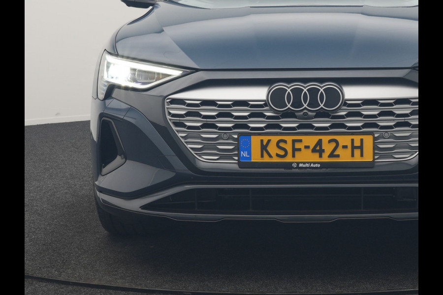 Audi Q8 e-tron 55 quattro Advanced Edition 115 kWh 408pk Dealer O.H | Panodak | Head Up | 360 Camera | Bang & Olufsen | Lederen Sportstoelen Massage & Memory | Stoelventilatie & Verwarming | Cruise Control | Keyless | Virtual | Navigatie | DAB | 21" L.M |