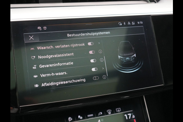 Audi Q8 e-tron 55 quattro Advanced Edition 115 kWh 408pk Dealer O.H | Panodak | Head Up | 360 Camera | Bang & Olufsen | Lederen Sportstoelen Massage & Memory | Stoelventilatie & Verwarming | Cruise Control | Keyless | Virtual | Navigatie | DAB | 21" L.M |