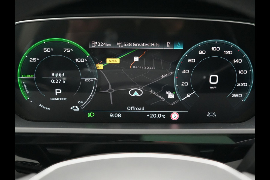 Audi Q8 e-tron 55 quattro Advanced Edition 115 kWh 408pk Dealer O.H | Panodak | Head Up | 360 Camera | Bang & Olufsen | Lederen Sportstoelen Massage & Memory | Stoelventilatie & Verwarming | Cruise Control | Keyless | Virtual | Navigatie | DAB | 21" L.M |