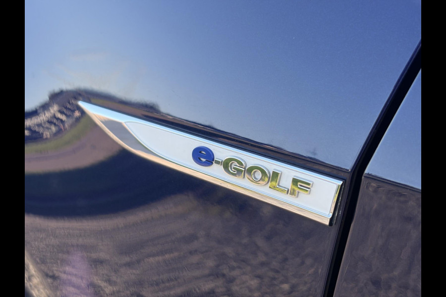 Volkswagen e-Golf e-Golf ✓SOH 88.57%✓Carplay✓Navi✓Leder✓Clima✓Cruise✓Pdc V+A✓LED✓16'' Lm velgen✓N.A.P✓Apk tot 02-2027