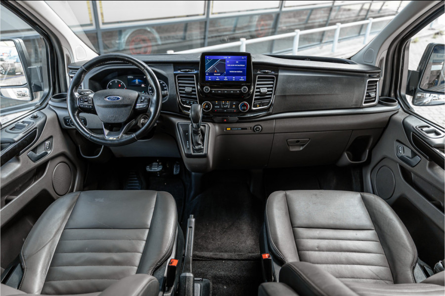 Ford Transit Custom 300 2.0 TDCI 170 PK L2H1 Limited DC | Dubbel cabine | ACC | Elek stoelen | Lederen bekleding | Navigatie | CarPlay | Camera | Trekhaak | Orig. NL auto | Nieuwe APK