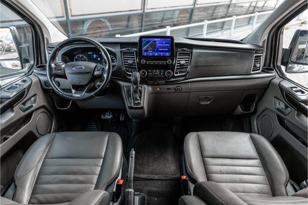 Ford Transit Custom 300 2.0 TDCI 170 PK L2H1 Limited DC | Dubbel cabine | ACC | Elek stoelen | Lederen bekleding | Navigatie | CarPlay | Camera | Trekhaak | Orig. NL auto | Nieuwe APK