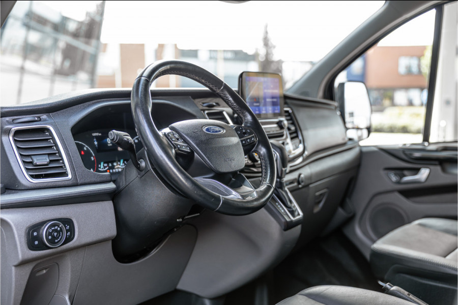 Ford Transit Custom 300 2.0 TDCI 170 PK L2H1 Limited DC | Dubbel cabine | ACC | Elek stoelen | Lederen bekleding | Navigatie | CarPlay | Camera | Trekhaak | Orig. NL auto | Nieuwe APK