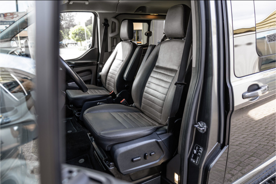 Ford Transit Custom 300 2.0 TDCI 170 PK L2H1 Limited DC | Dubbel cabine | ACC | Elek stoelen | Lederen bekleding | Navigatie | CarPlay | Camera | Trekhaak | Orig. NL auto | Nieuwe APK