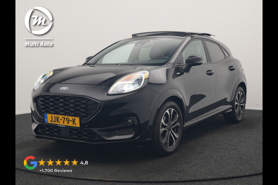 Ford Puma 1.0 EcoBoost Hybrid ST-Line X 155pk Dealer O.H | Trekhaak Afn. | Panodak | Adaptive Cruise | Bang & Olufsen | Camera | Sportstoelen & Stuur Verwarmd | Keyless | Virtual | Navigatie | DAB | 17"L.M |