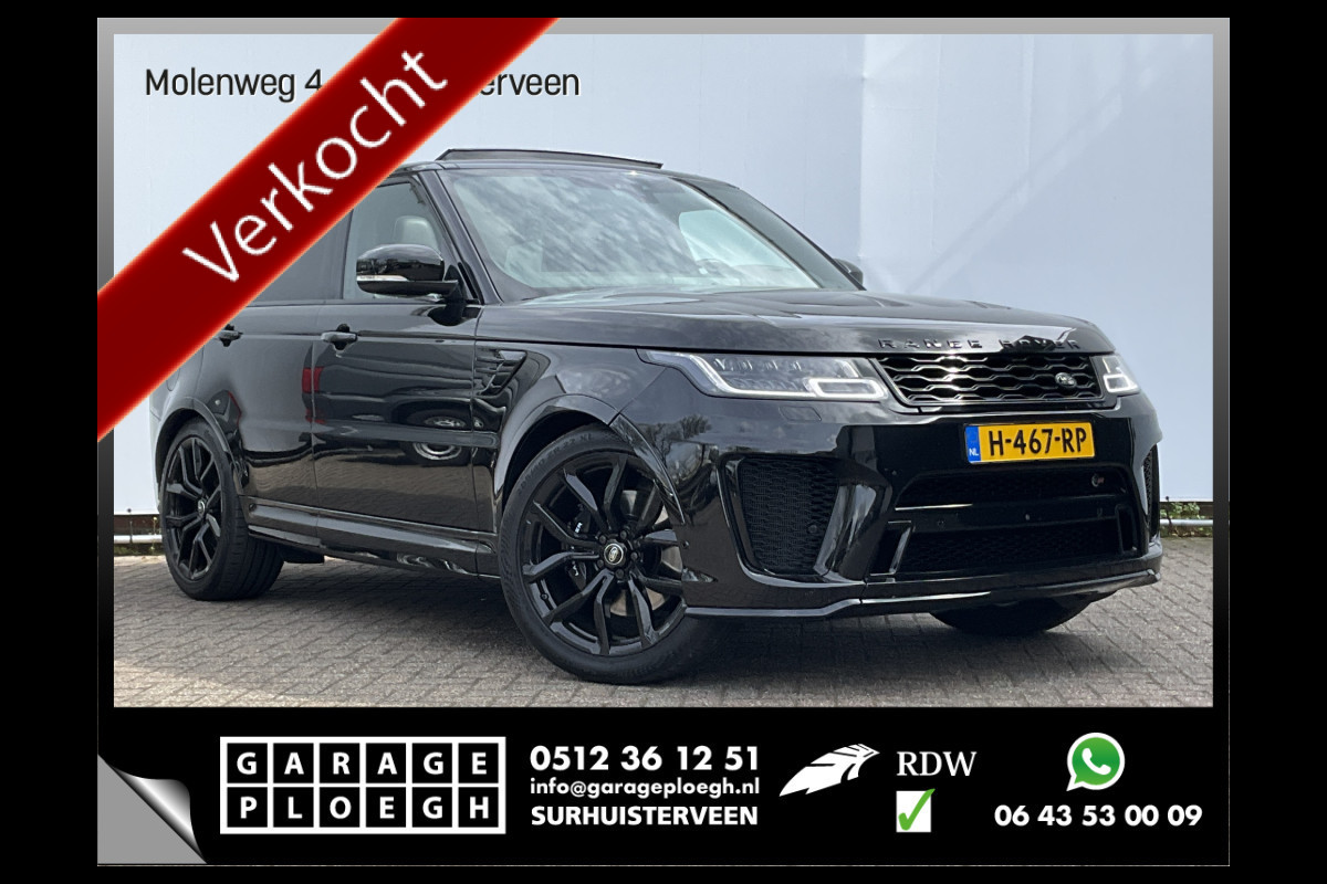 Land Rover Range Rover Sport 5.0 V8 SC SVR 575 Carbon Santorini Black 22" Full Package