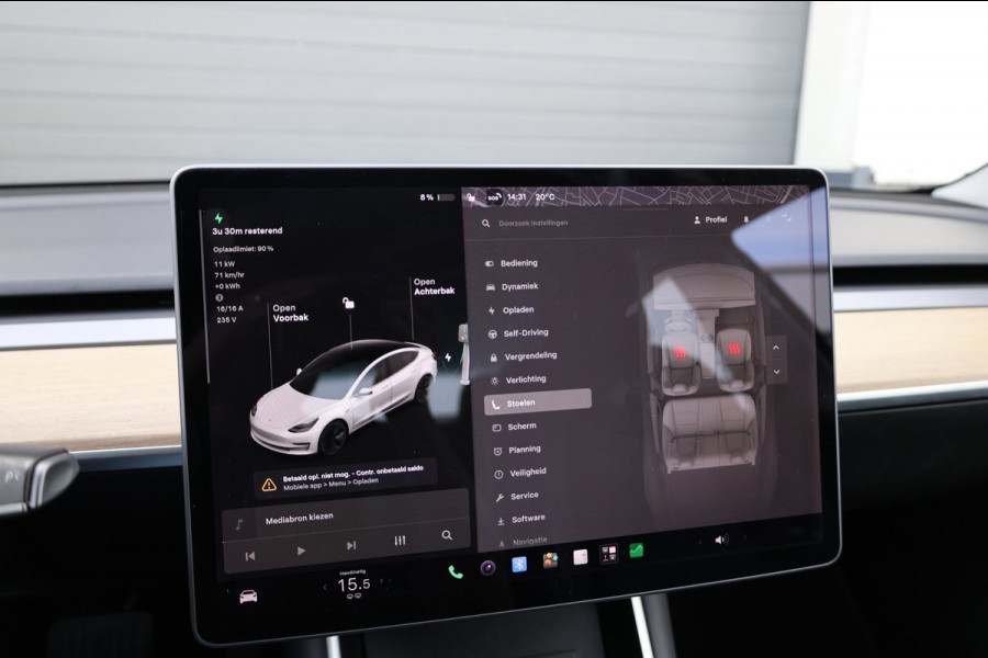 Tesla Model 3 Standard RWD Plus 60 kWh PANORAMADAK/LEER+S.VERWARMING/LMV/360 CAM/CRUISE/ECC/12 MND GARANTIE!