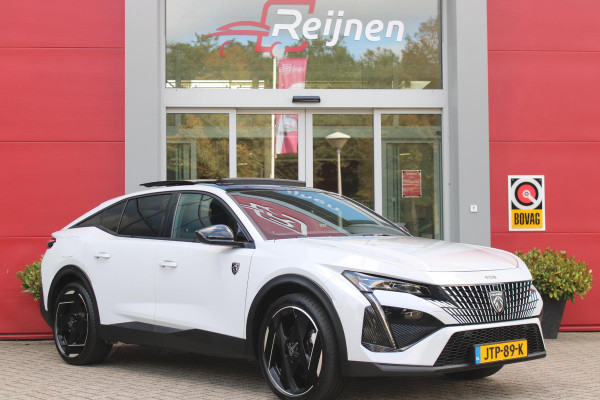Peugeot 408 1.6 HYbrid 225PK GT ACTIERADIUS ELEK. WLTP 81-85KM | PANORAMA SCHUIF/KANTEL DAK | ELEKTRISCH VERSTELBARE VOORSTOELEN MET MASAGE FUNCTIE | VOORSTOELEN VERWARMBAAR | STUUR VERWARMING | SFEER VERLICHTING | 20" LICHTMETALEN VELGEN | ELEKTRISCH BEDIENBARE ACHTERKLEP | LED MATRIX KOPLAMPEN | 360° CAMERA | PARKEERSENSOREN VOOR + ACHTER | DRAADLOZE TELEFOONLADER | DRAADLOZE APPLE CARPLAY/ANDROID AUTO | NAVIGATIE | DODEHOEK DETECTIE | ADAPTIVE CRUISE CONTROL |