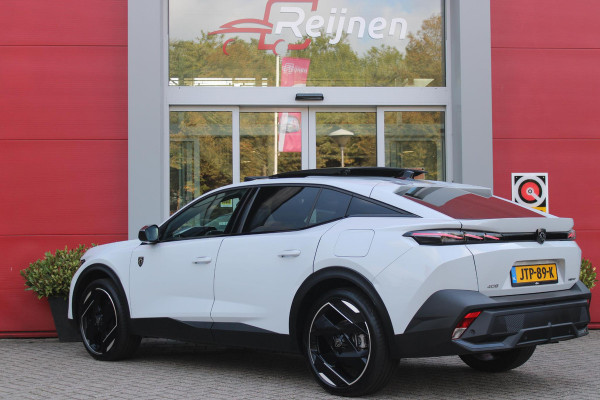 Peugeot 408 1.6 HYbrid 225PK GT ACTIERADIUS ELEK. WLTP 81-85KM | PANORAMA SCHUIF/KANTEL DAK | ELEKTRISCH VERSTELBARE VOORSTOELEN MET MASAGE FUNCTIE | VOORSTOELEN VERWARMBAAR | STUUR VERWARMING | SFEER VERLICHTING | 20" LICHTMETALEN VELGEN | ELEKTRISCH BEDIENBARE ACHTERKLEP | LED MATRIX KOPLAMPEN | 360° CAMERA | PARKEERSENSOREN VOOR + ACHTER | DRAADLOZE TELEFOONLADER | DRAADLOZE APPLE CARPLAY/ANDROID AUTO | NAVIGATIE | DODEHOEK DETECTIE | ADAPTIVE CRUISE CONTROL |