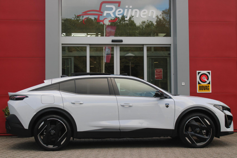 Peugeot 408 1.6 HYbrid 225PK GT ACTIERADIUS ELEK. WLTP 81-85KM | PANORAMA SCHUIF/KANTEL DAK | ELEKTRISCH VERSTELBARE VOORSTOELEN MET MASAGE FUNCTIE | VOORSTOELEN VERWARMBAAR | STUUR VERWARMING | SFEER VERLICHTING | 20" LICHTMETALEN VELGEN | ELEKTRISCH BEDIENBARE ACHTERKLEP | LED MATRIX KOPLAMPEN | 360° CAMERA | PARKEERSENSOREN VOOR + ACHTER | DRAADLOZE TELEFOONLADER | DRAADLOZE APPLE CARPLAY/ANDROID AUTO | NAVIGATIE | DODEHOEK DETECTIE | ADAPTIVE CRUISE CONTROL |