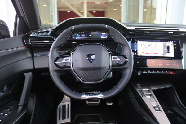 Peugeot 408 1.6 HYbrid 225PK GT ACTIERADIUS ELEK. WLTP 81-85KM | PANORAMA SCHUIF/KANTEL DAK | ELEKTRISCH VERSTELBARE VOORSTOELEN MET MASAGE FUNCTIE | VOORSTOELEN VERWARMBAAR | STUUR VERWARMING | SFEER VERLICHTING | 20" LICHTMETALEN VELGEN | ELEKTRISCH BEDIENBARE ACHTERKLEP | LED MATRIX KOPLAMPEN | 360° CAMERA | PARKEERSENSOREN VOOR + ACHTER | DRAADLOZE TELEFOONLADER | DRAADLOZE APPLE CARPLAY/ANDROID AUTO | NAVIGATIE | DODEHOEK DETECTIE | ADAPTIVE CRUISE CONTROL |