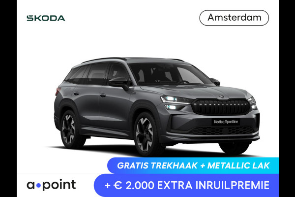 Škoda Kodiaq 1.5 TSI PHEV Sportline Limited 204 pk 6 versn. DSG | Comfort Pakket | Dynamic Chassis Control Pakket | Panorama Dak | Head-up display | Parkeer Pakket | Trekhaak | Winter Pakket