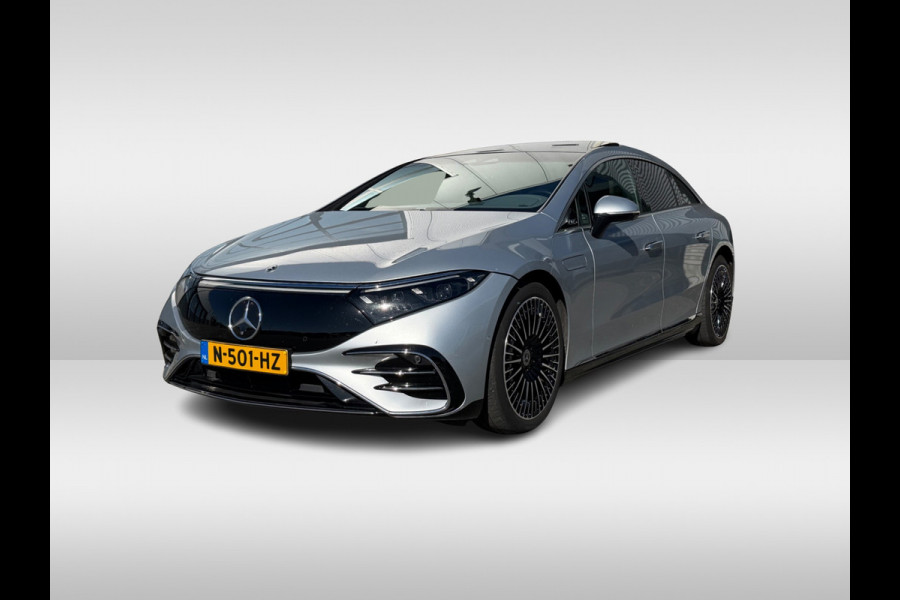 Mercedes-Benz EQS 450+ Edition 1 108 kWh / Hyperscreen / Panoramadak / 360Camera / Head-up / Burmester 3D Audio / Achterasbesturing / Laser LED / 21'' / Sfeerverlichting / Luchtvering / Keyless / Stoelventilatie / Dodehoek / DAB / A