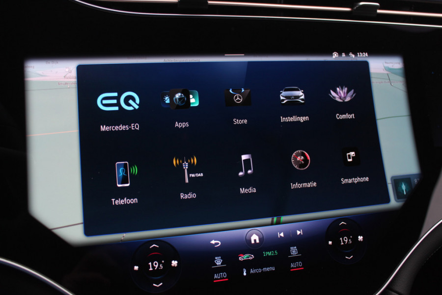 Mercedes-Benz EQS 450+ Edition 1 108 kWh / Hyperscreen / Panoramadak / 360Camera / Head-up / Burmester 3D Audio / Achterasbesturing / Laser LED / 21'' / Sfeerverlichting / Luchtvering / Keyless / Stoelventilatie / Dodehoek / DAB / A